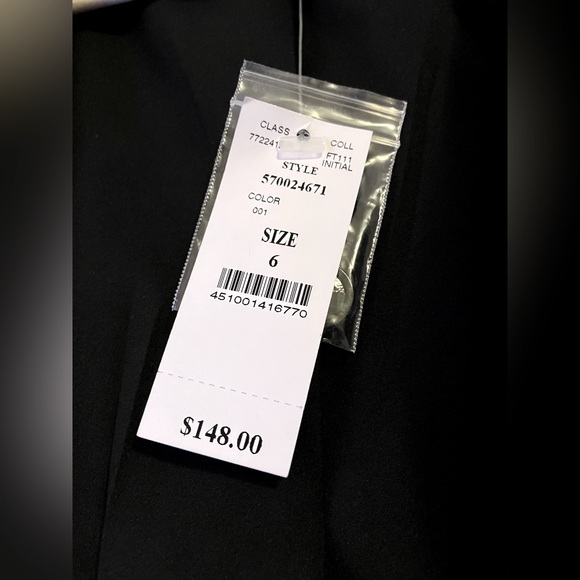 NWT White House Black Puff Sleeve Peplum Blazer - Picture 7 of 7